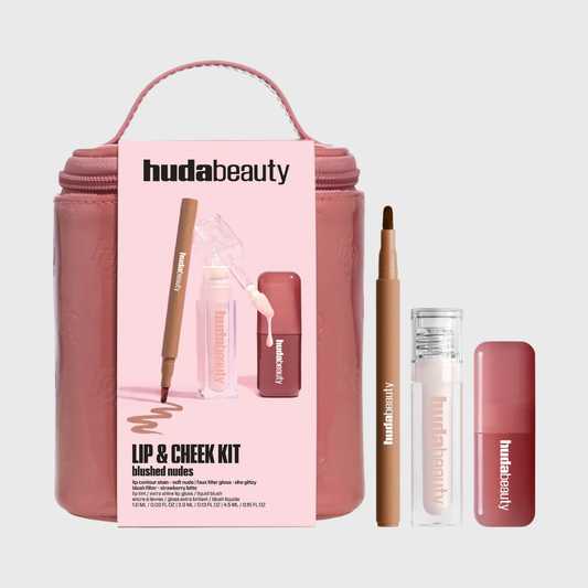 Huda Beauty Blushed Nudes Lip & Cheek Kit