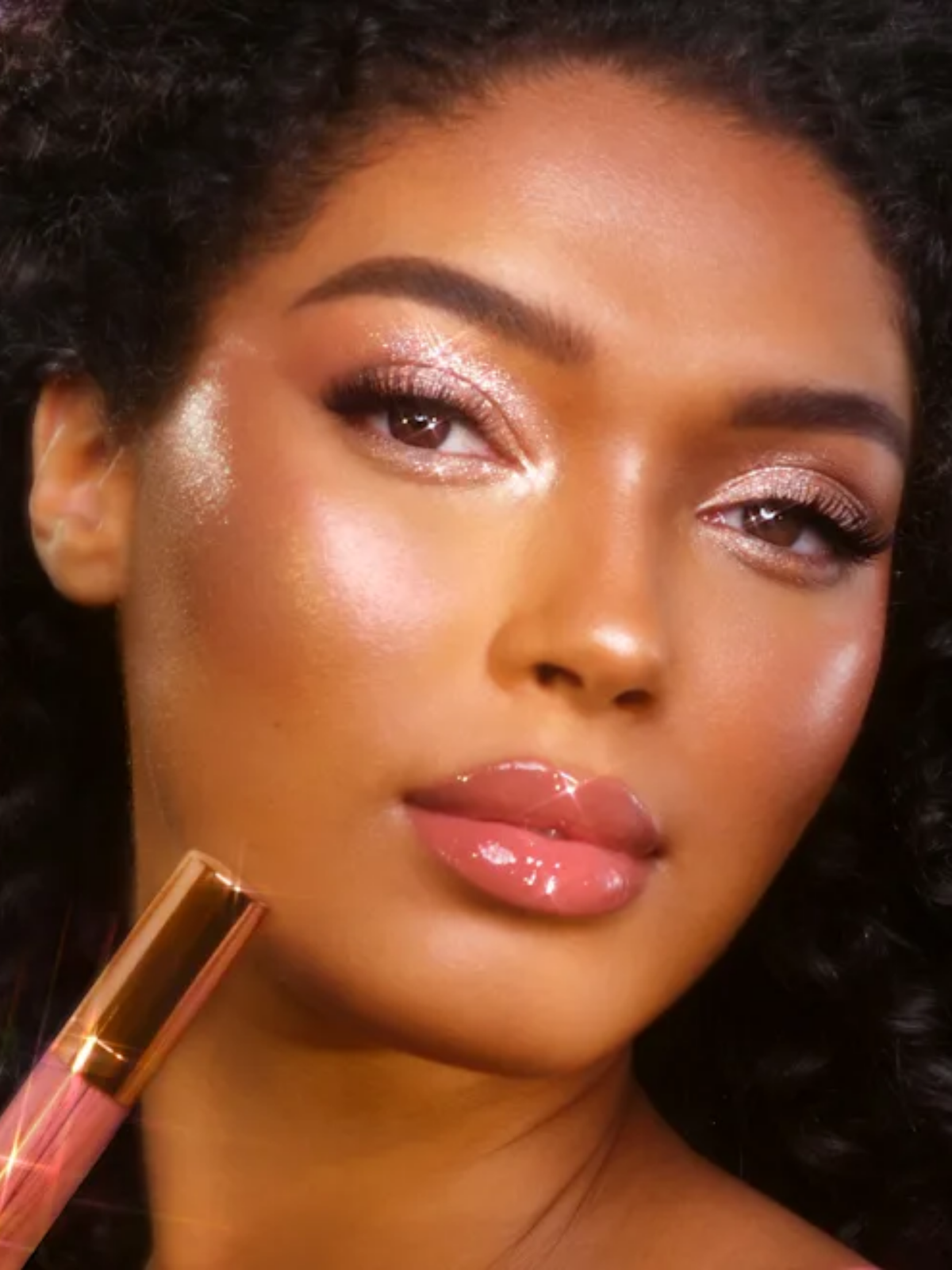 Charlotte Tilbury Mini Glossy Pink Lip Gloss + Liner Set