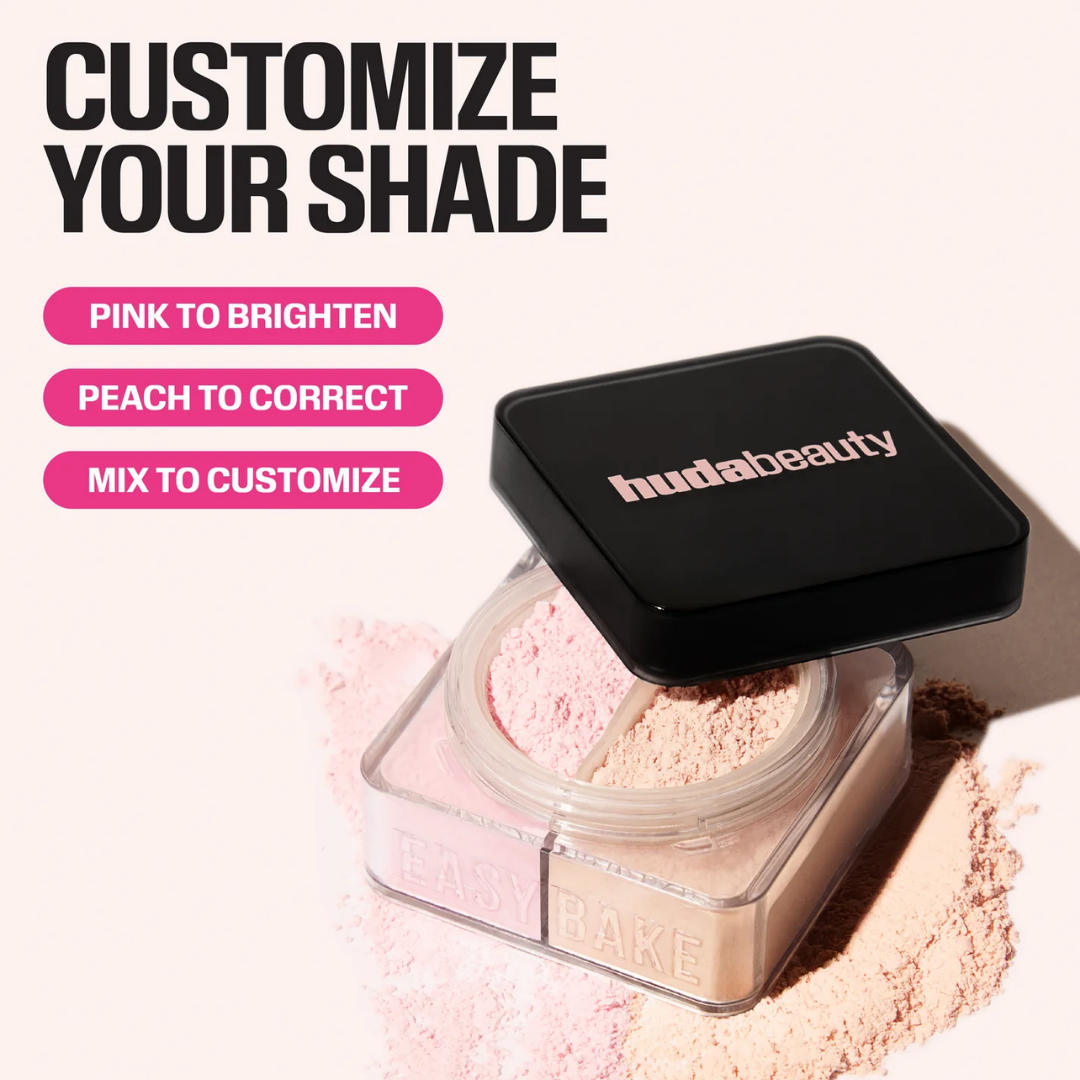 Huda Beauty Easy Bake Loose Powder Brightening + Correcting Duo