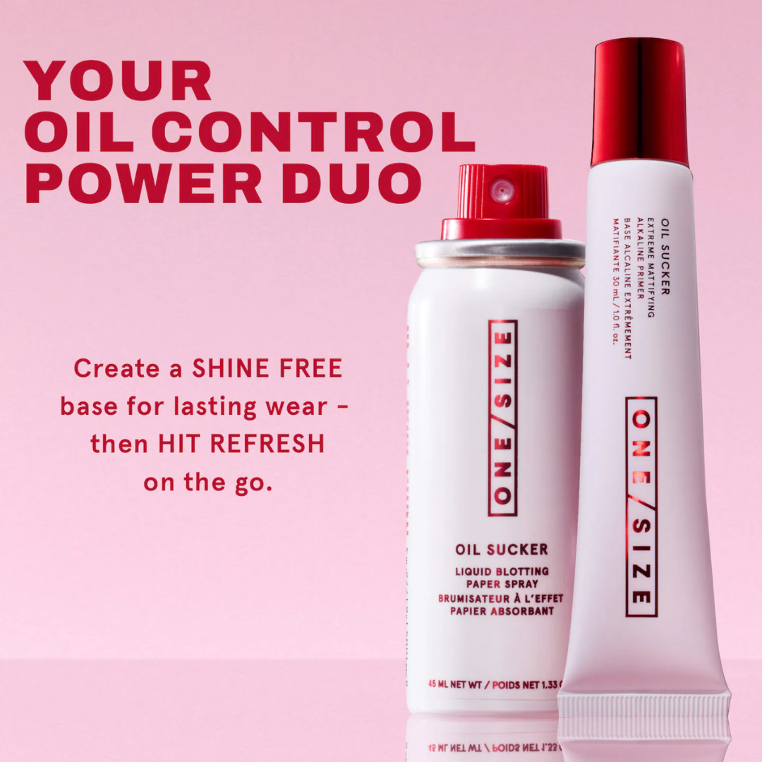 One Size Oil Sucker Prep & Refresh Mattifying Duo