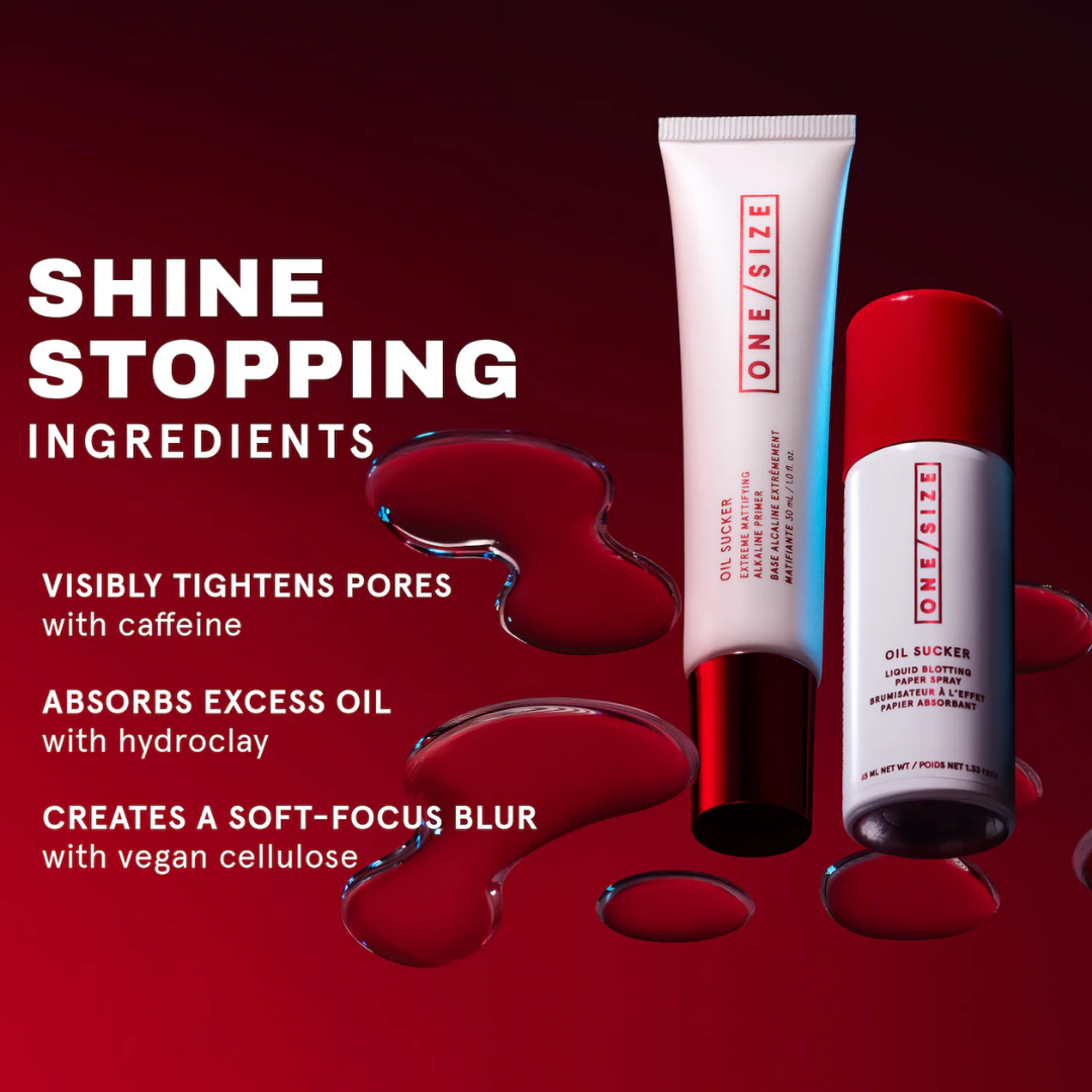 One Size Oil Sucker Prep & Refresh Mattifying Duo