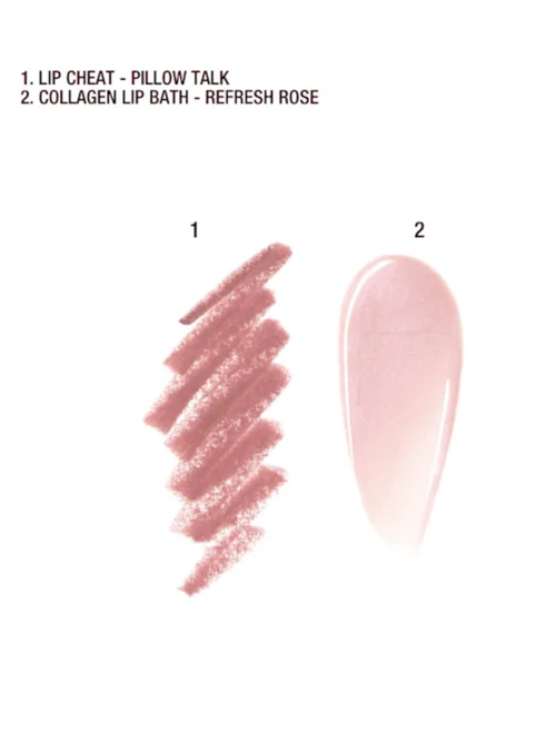 Charlotte Tilbury Mini Glossy Pink Lip Gloss + Liner Set